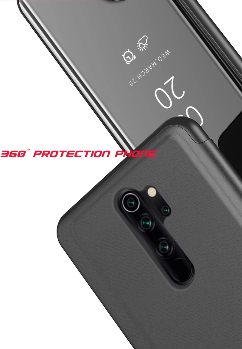 Smart Mirror Flip Case For Xiaomi Redmi Note 8 7 6 5 K20 Pro 7S 4X 3 For Redmi 5 S2 4X Go 5A 6A 6 7 7A 5 Plus A2 Y1 Lite Cover