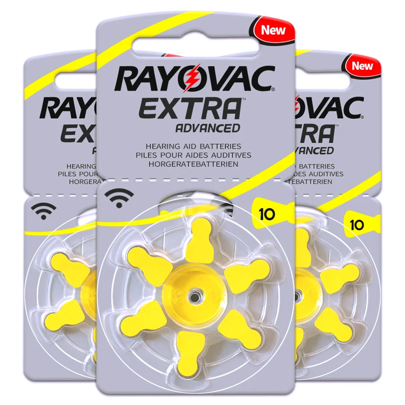 

60x Rayovac Extra Hearing Aid Batteries A10 10A 10 P10 PR70 UK Zinc Air Battery 1.45V for CIC Mini In Canal Ear Aids Amplifiers