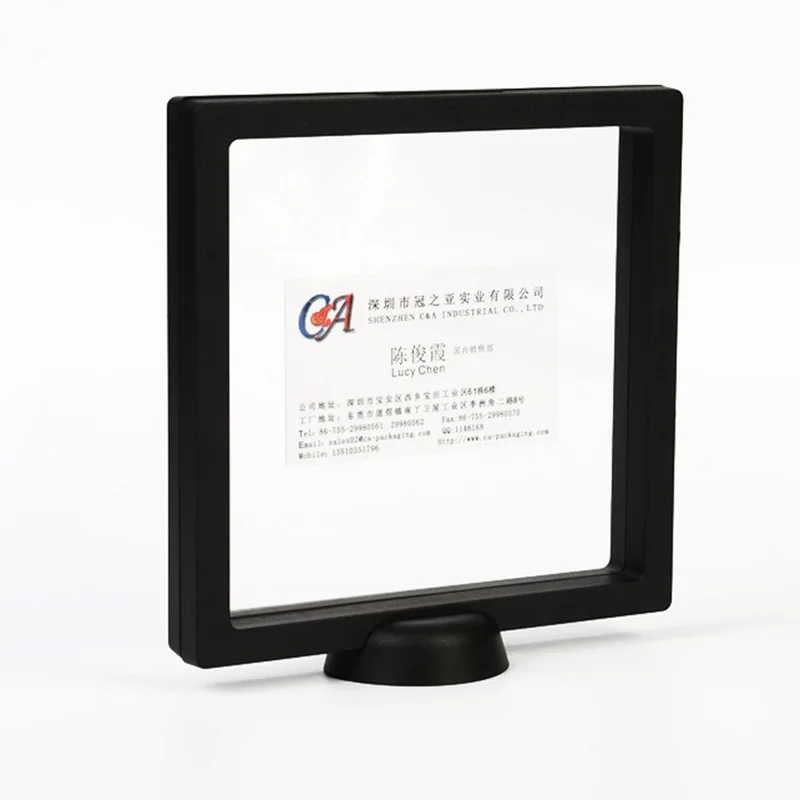 Прозрачная пленка плавающая рамка теневая коробка подвеска для ювелирных