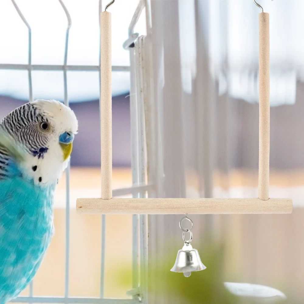 7 шт./компл. Птица Попугай игрушки деревянные подвесные качели гамак для