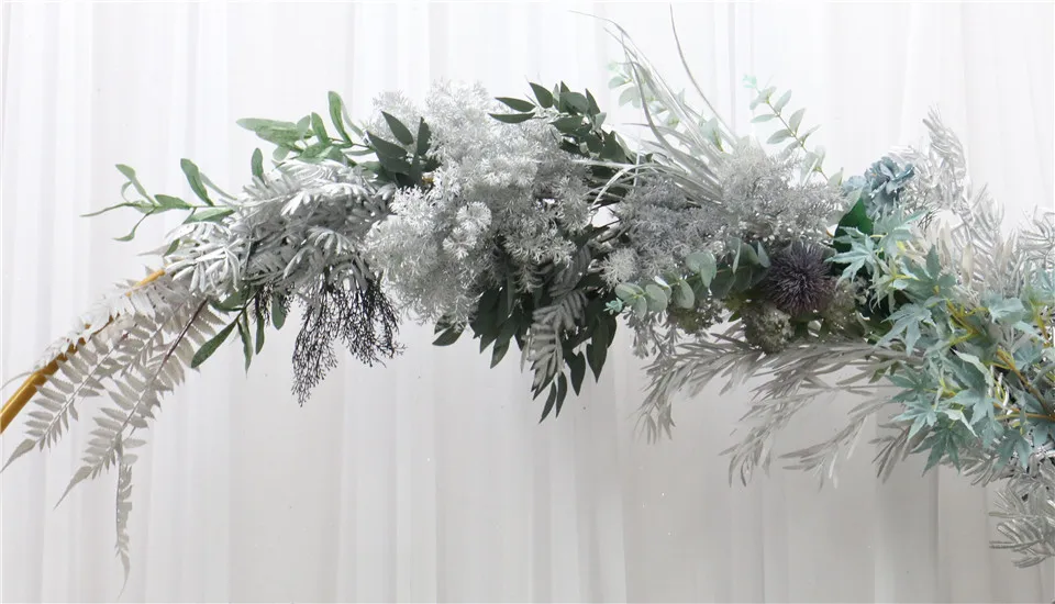 DIY Свадебный декор Цветочная композиция Серебряная серия искусственный цветок, лист, пластик, шелк, растения, различные стили, вечерние материалы для дома