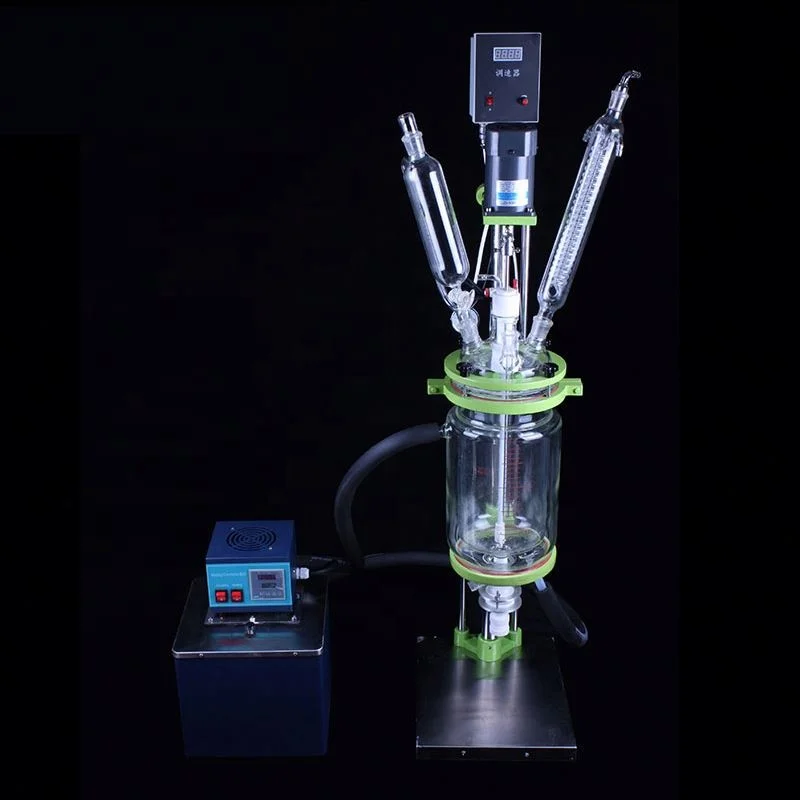 Горячая Распродажа 1L 3L 5L рубашкой Стекло реактор покрытый кожухом с Лучшая цена