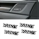 Наклейка-эмблема для автомобиля Toyota yaris 2004, 2008, 2018, 4 шт.