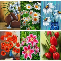 5d diy diamond painting flower diamond embroidery lily scenery cross stitch full square round drill crafts art gift home decor