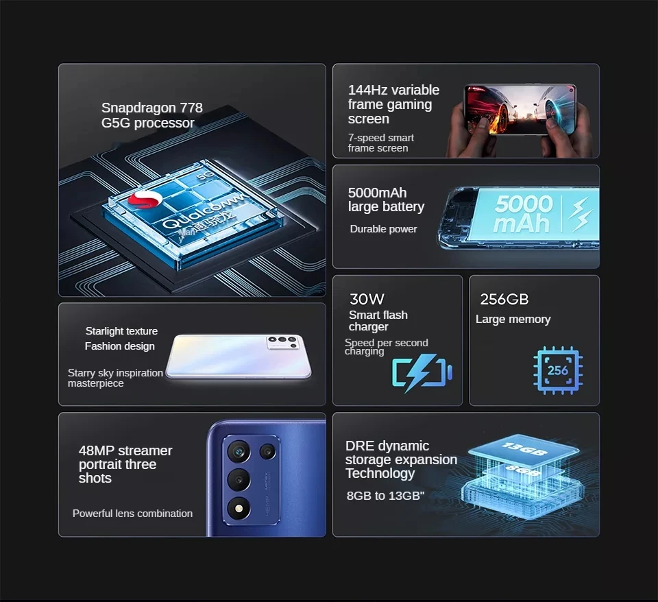 new original realme q3s 6 6fhd144hz refresh rate snapdragon 778g octa core 30w fast charge 48mp ota 128gb 256gb 5g phone free global shipping