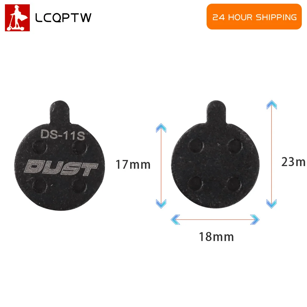 

1 Pair 10 inch Electric Scooter Resin Disc Brake Pads for Kugoo M4 Kick Scooter Replacement Parts Friction Plates Black