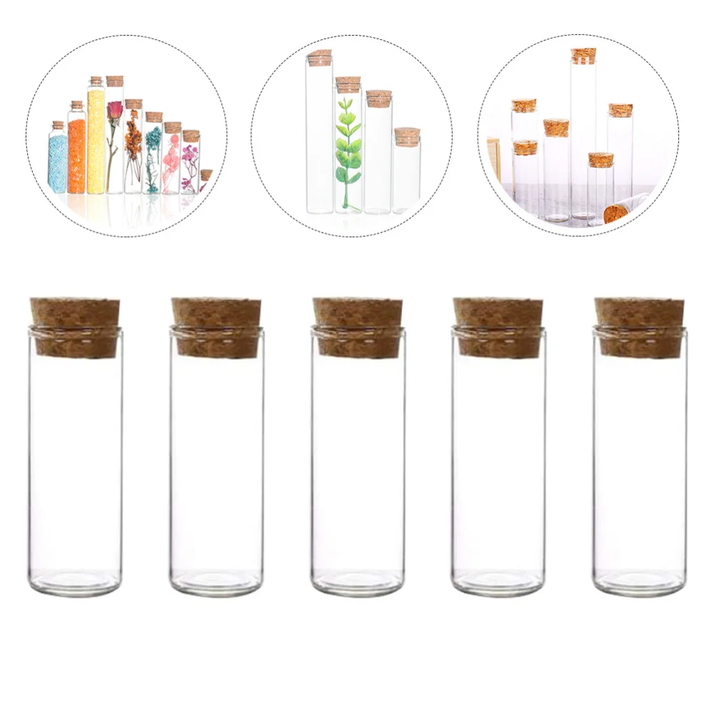 

10pcs Empty Refillable Clear Borosilicate Glass Test Tubes Reagent Bottles
