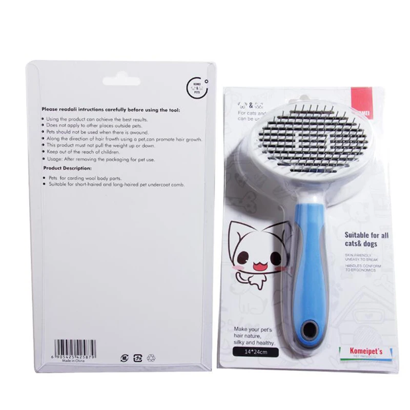 

Pet Comb Self Cleaning Brush Professional Grooming Brush For Dogs And Cats Quick Clean Short and Medium Hair Removal Accessories