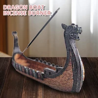 home dragon boat incense furnishings burners traditional design wooden model hand carving censer ornaments decoration crafts