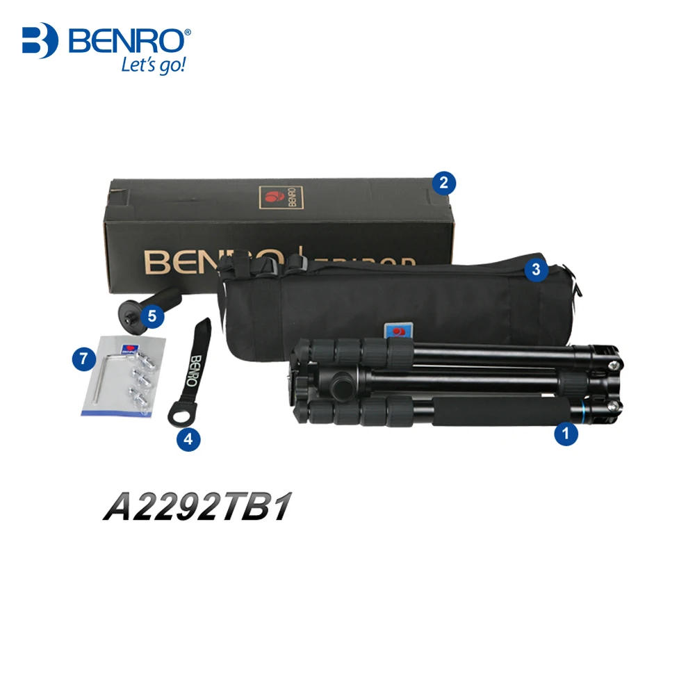 Штатив для камеры Benro A2292TB1 алюминиевый рефлексивный монопод с шариковой головкой