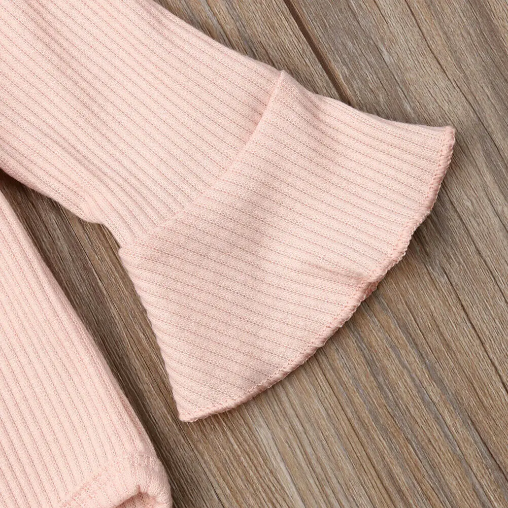 2019 летний костюм с длинными рукавами и рюшами для новорожденных девочек