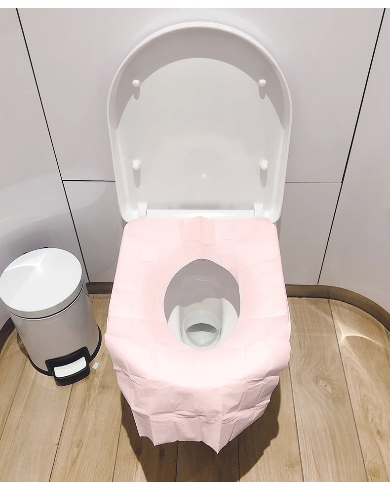 

10Pcs Disposable Toilet Seat Cover Mat Portable 100% Waterproof Safety Pad For Travel/Camping Bathroom Accessiories wc bril