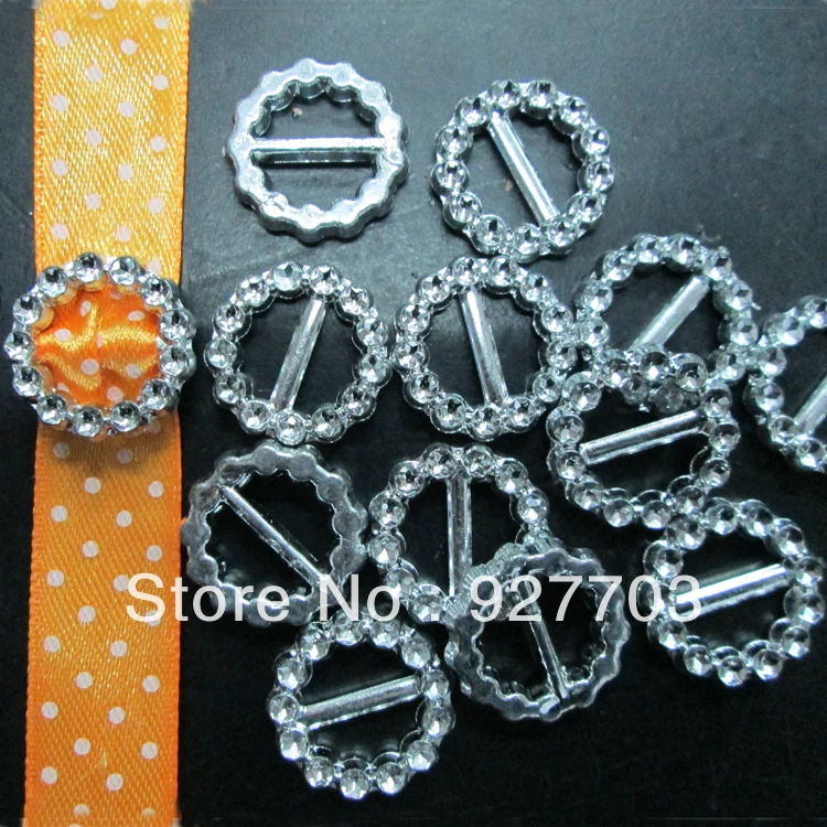 (AB55 11mm)10pcs Acrylic Round Buckle Invitation Ribbon Slider For Wedding Supplies | Дом и сад