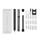 Новая СераяБелая Мини-электрическая отвертка, перезаряжаемая Беспроводная электрическая отвертка со светодиодной подсветкой, работает от литиевой батареи