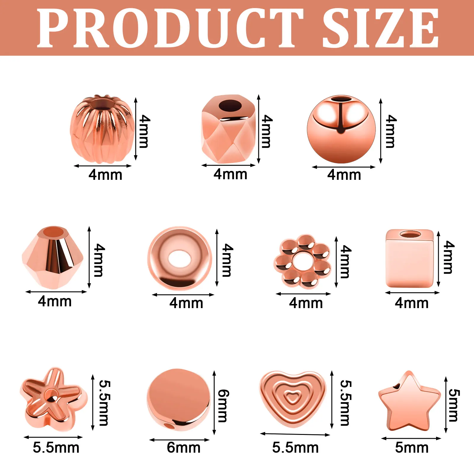 

1700 Pieces Spacer Beads Set Assorted DIY Loose Bead