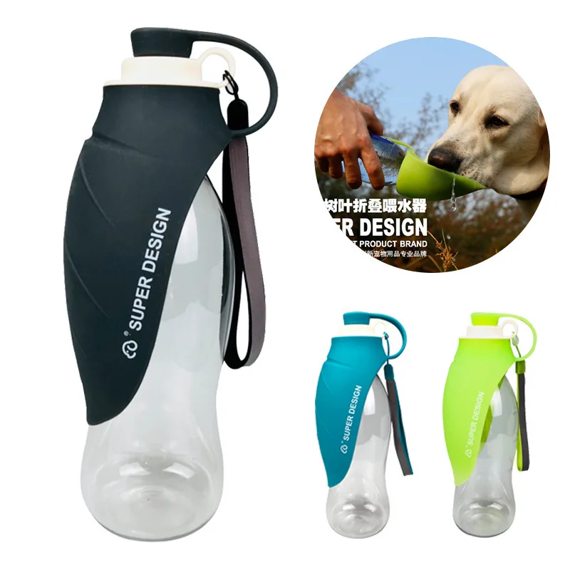 Портативная ПЭТ бутылка для воды собак путешествий на открытом воздухе Большая