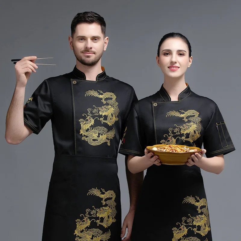 

Воздухопроницаемая сетчатая форма шеф-повара с короткими рукавами, летняя мужская одежда для торта west cake shop, модная одежда для кухни в отеле...