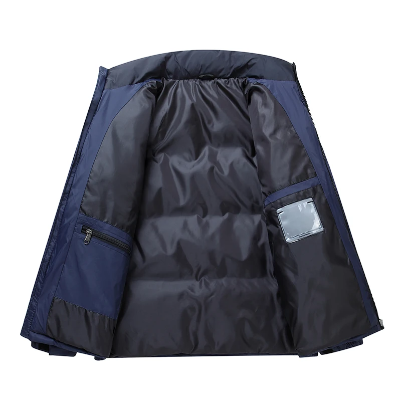 Мужская теплая куртка на белом утином пуху толстая пуховая мужское повседневное