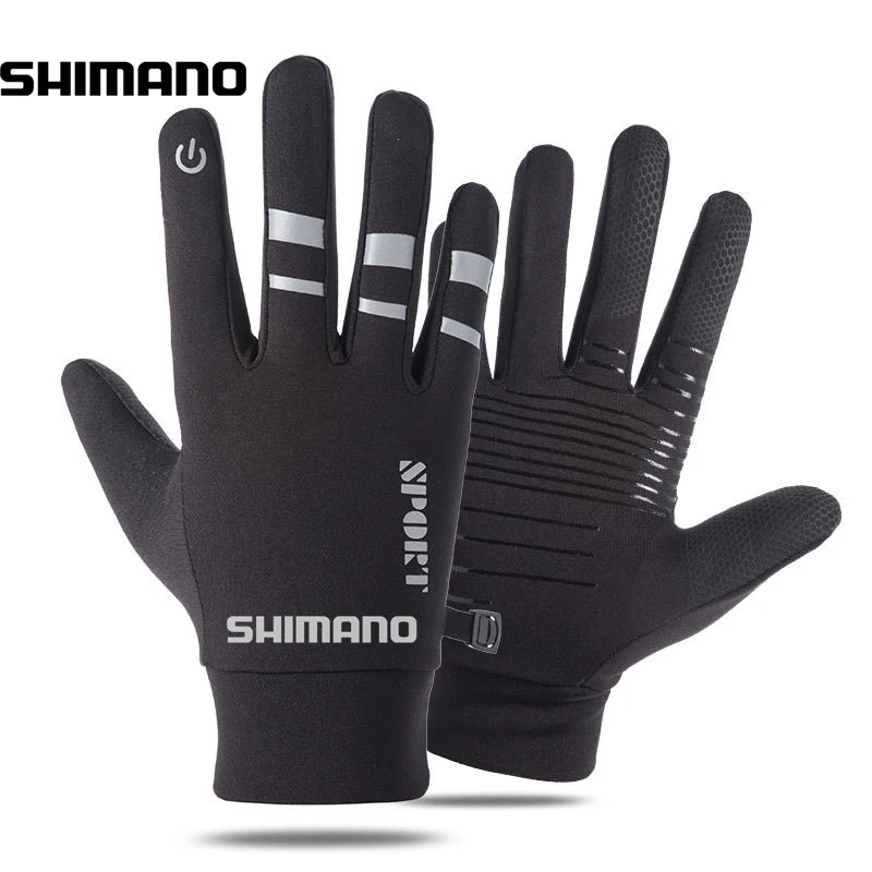 

Новые рыболовные перчатки Shimano, зимние Бархатные водонепроницаемые ветрозащитные уличные спортивные теплые Нескользящие рыболовные перча...