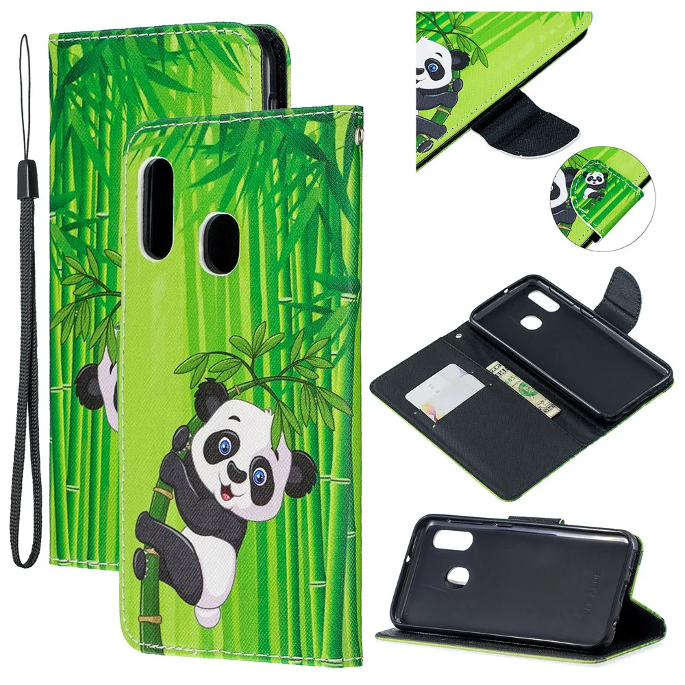 Кожаный чехол на СПС huawei Y6 Prime чехол для Coque huawei Y6 Prime Y6 милый мультяшный Кот Единорог Флип Бумажник телефон сумка