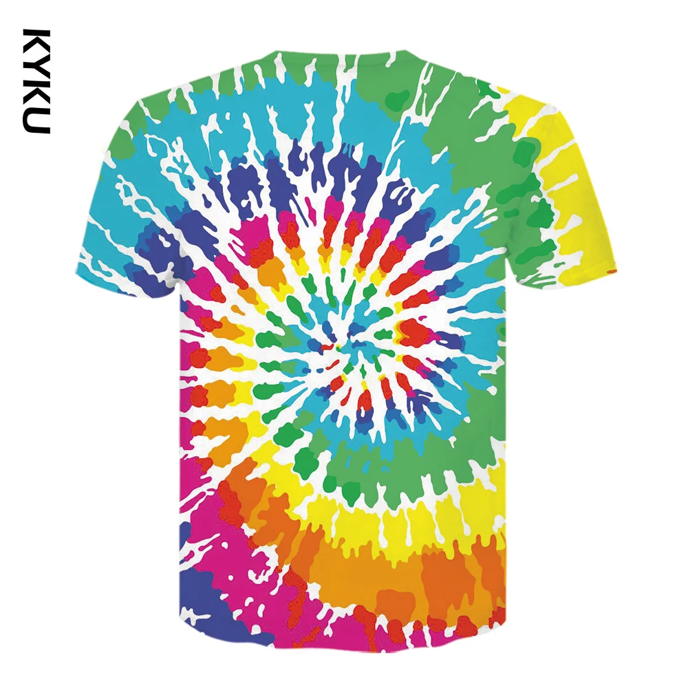 

Harajuku Tie Dyeing Men/Women T Shirt Top Tees O-Neck summer Top Tees T Shirt short Sleeve funny T-shirts stranger things shirt