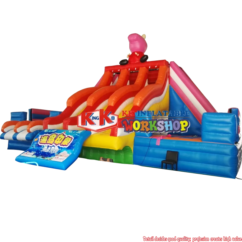Специальный дизайн свинья мультяшный слайд надувных аттракционов комбо
