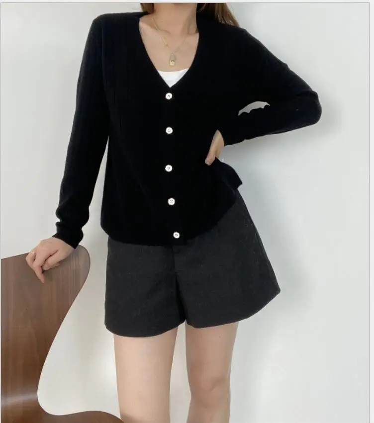 

2021 new style Women Sweater Knitted Sweaters O-Neck Tops Korean Pull Femme white