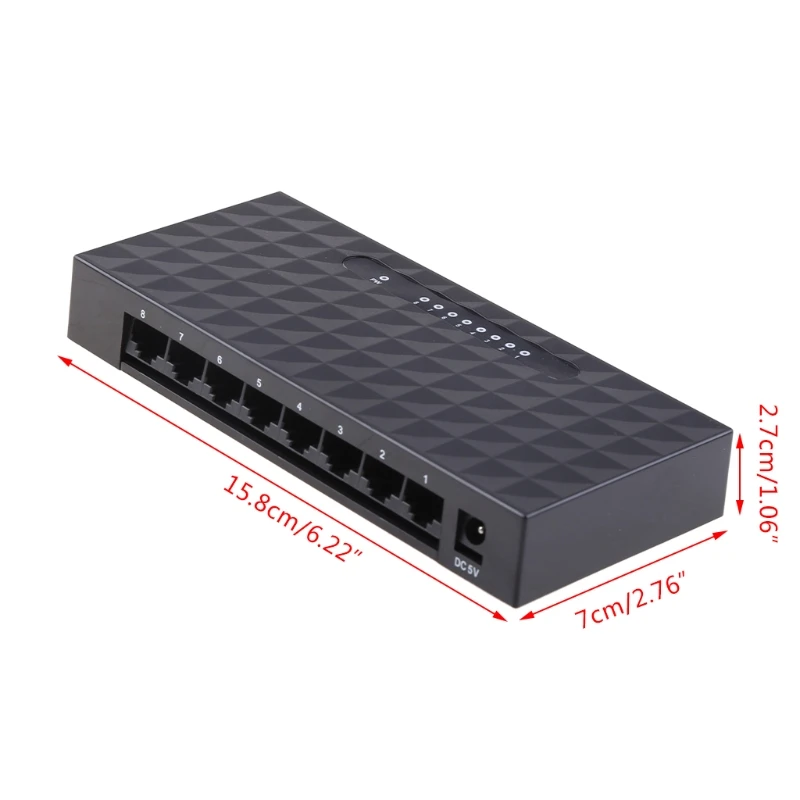8-Port 10/100Mbps Ethernet Network Switch HUB Desktop Mini Fast LAN Switcher Adapter | Компьютеры и офис