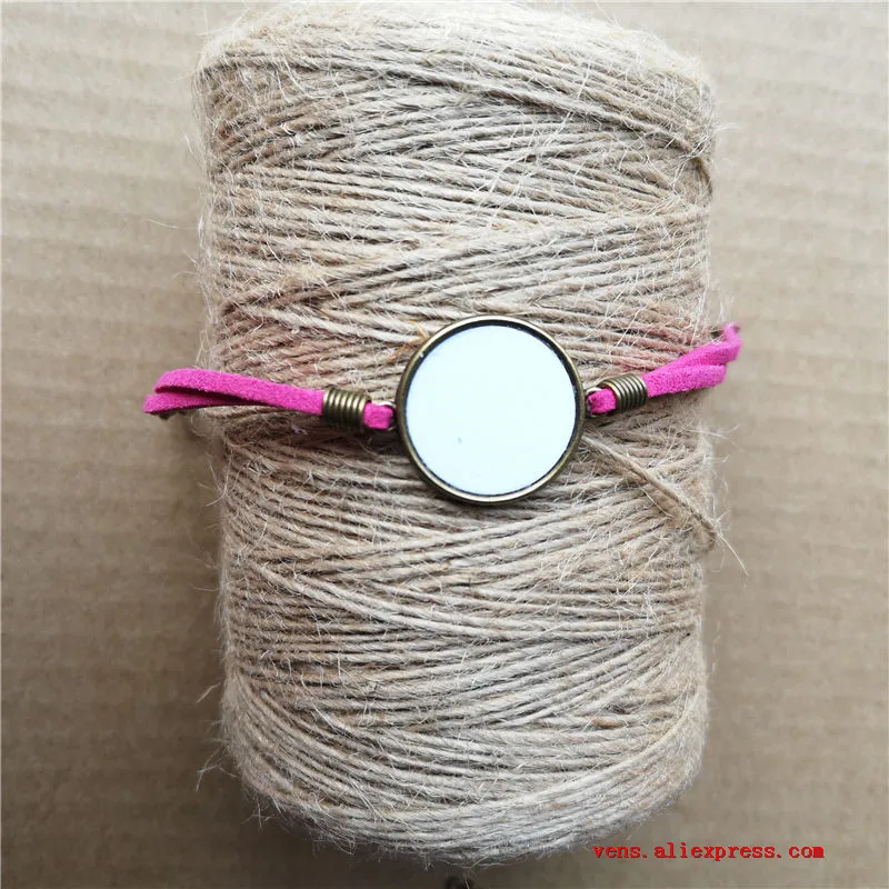 bronze-rose red Сублимационные пустые браслеты для женщин, модные, с горячей печатью, веревочный браслет, diy расходные материалы, 6 цветов, 20 шт./лот - Окраска металла: bronze-rose red