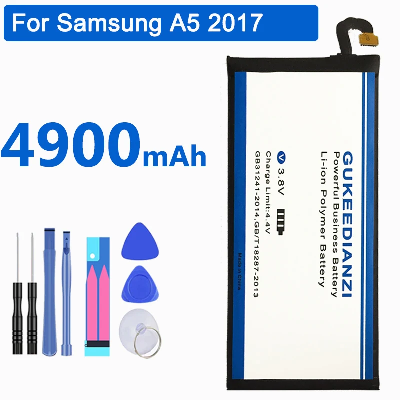 Аккумулятор GUKEEDIANZI для Samsung Galaxy A5 2017 A520 A520F A520M аккумулятор телефона с аккумулятором на 4900 мАч 2017|Аккумуляторы