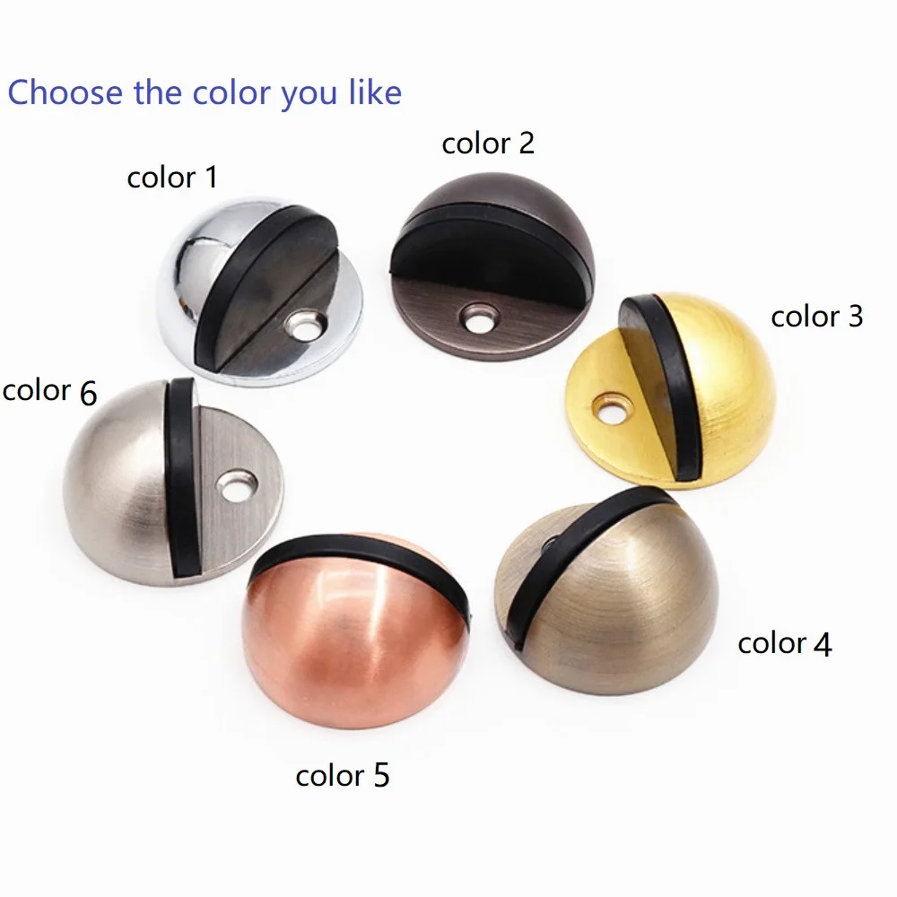 5 шт./упак. цинковый сплав резиновая Скрытая дверная пробка дверные держатели