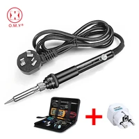 omy 50w digital electric soldering iron kit 220v adjustable temperature ceramic heater welding solder heat pencil repair tools
