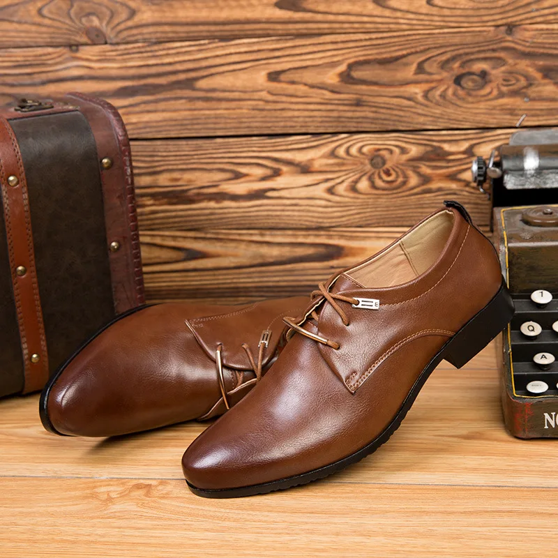 

Новинка 2019, Высококачественная кожаная мужская обувь Mazefeng в британском стиле, деловые классические мужские туфли-оксфорды на шнуровке, муж...