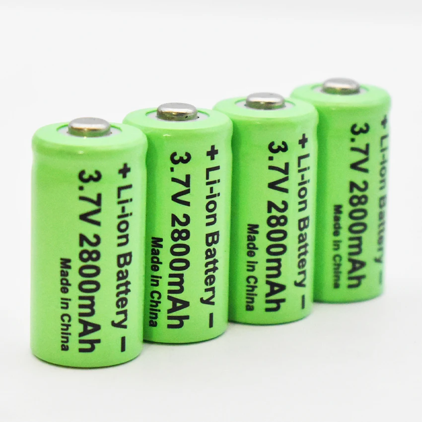3.7V 2800mAh Li-ion 16340 Battery CR123A Rechargeable Batteries CR123 for Laser Pen LED Flashlight Cell,Security Camera
