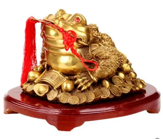 Китайский латунный золотой жук расположение Bufo семь звезд с основанием штатив