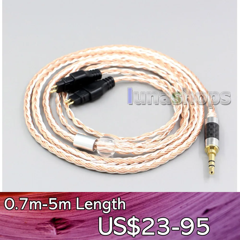 LN005980 XLR 16 Core OCC посеребренный смешанный кабель для наушников Sennheiser HD580 HD600 HD650 HDxxx