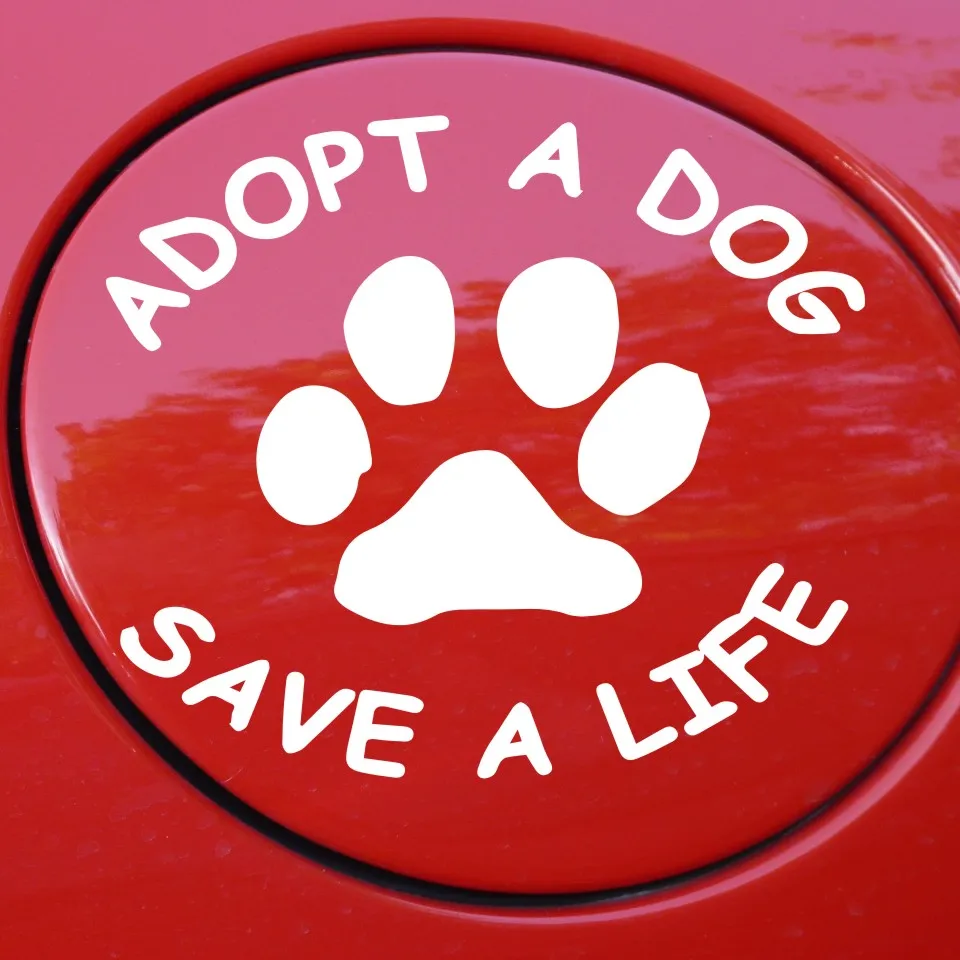 12 7 см * 6 наклейки на кузова автомобиля save a life с надписью adopt dog и наклейками