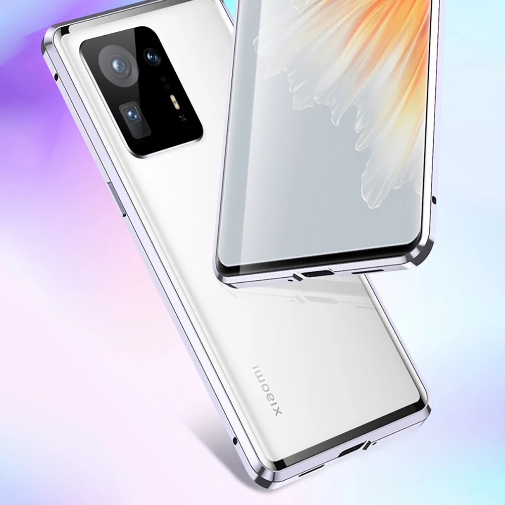 Чехол белого цвета для Xiaomi mi mix4 металлическая рамка двухсторонний чехол из