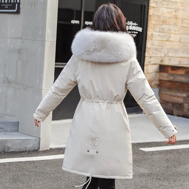 Winter Parker winter New Coat jacket hooded Slim thick fur collar Coat-30 degrees warm winter Coats jacket Parker