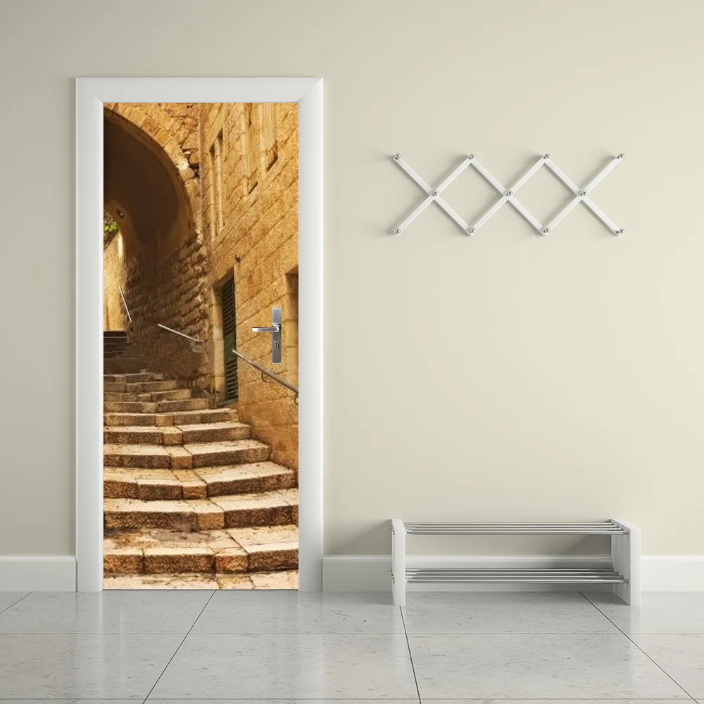 Виниловые Настенные ступенчатые наклейки в виде старого замка виниловые