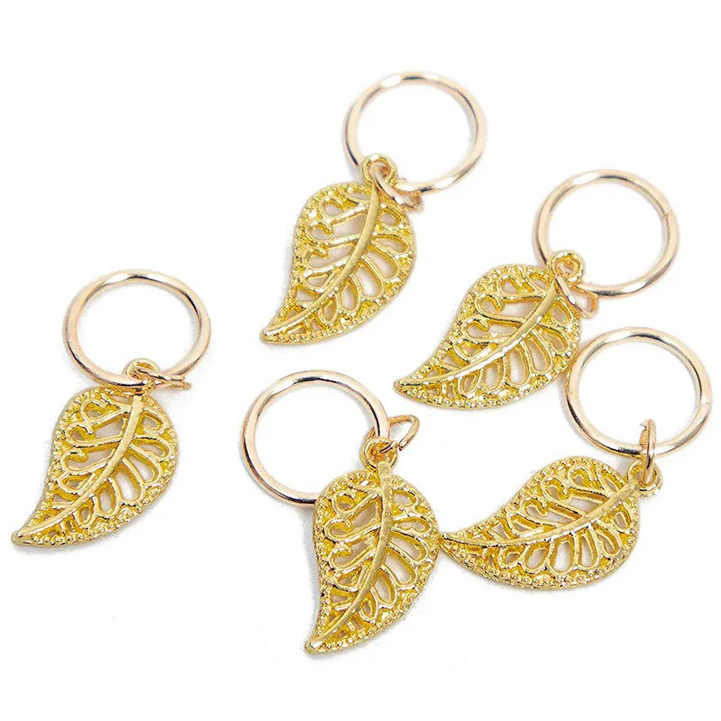 164 шт. Золотая коса для волос дреды бусины лист звезда Diy заколки клипсы Dread