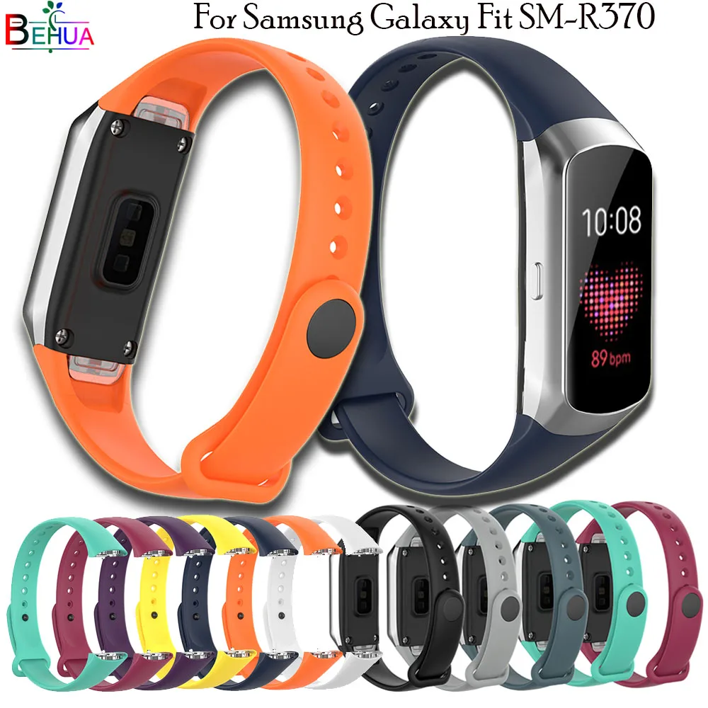 Спортивный мягкий силиконовый браслет BEHUA ремешок для Samsung galaxy fit SM R370 сменный