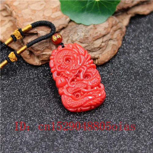 Натуральный красный коралловый Нефритовый камень дракон кулон ожерелье