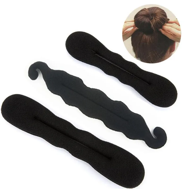 

3PCS/SET girl Headband Hairpins Sponge Hair Accessories DIY Hair Band Tool Headdressing Hair Disk Device Bun Updo Hairband