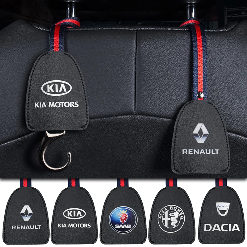 2 шт. автомобиля эмблема подголовник для сиденья хранения крючки Mitsubishi Subaru Volvo