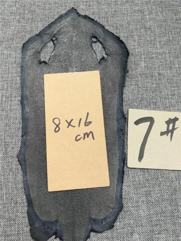 1 шт., черная настоящая кожа ската, кожа, черная кожа, толщина около 1,1 мм