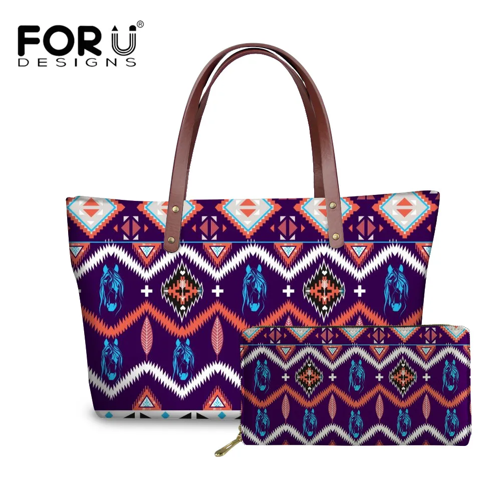 

FORUDESIGNS Polynesian Traditional Tribal Print Women's Handbags Casual Ladies Portable Shoulder Bag Travel Large Size Tote Bag