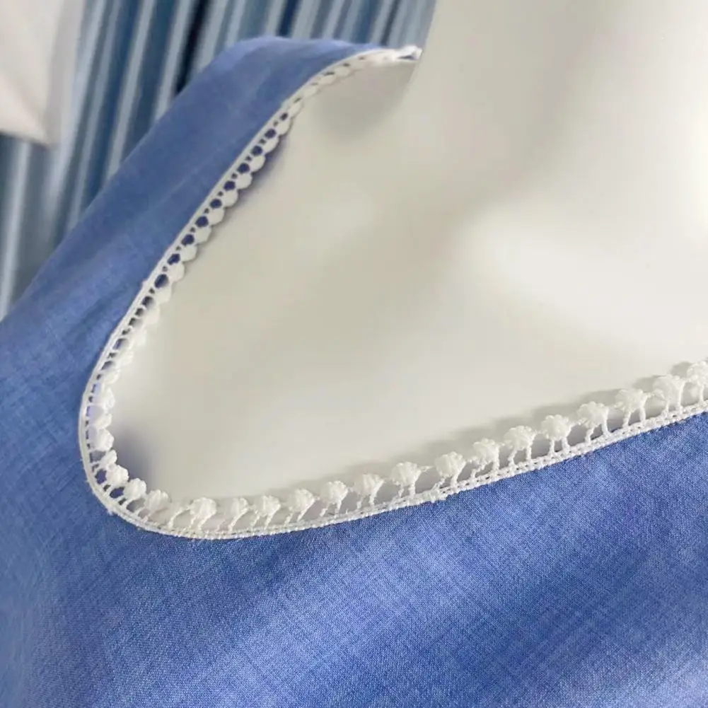 Однотонная женская рубашка с V-образным вырезом и рукавом до локтя | Женская