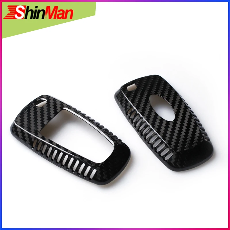 Классический черный автомобильный чехол для ключей ShinMan из углеродного волокна