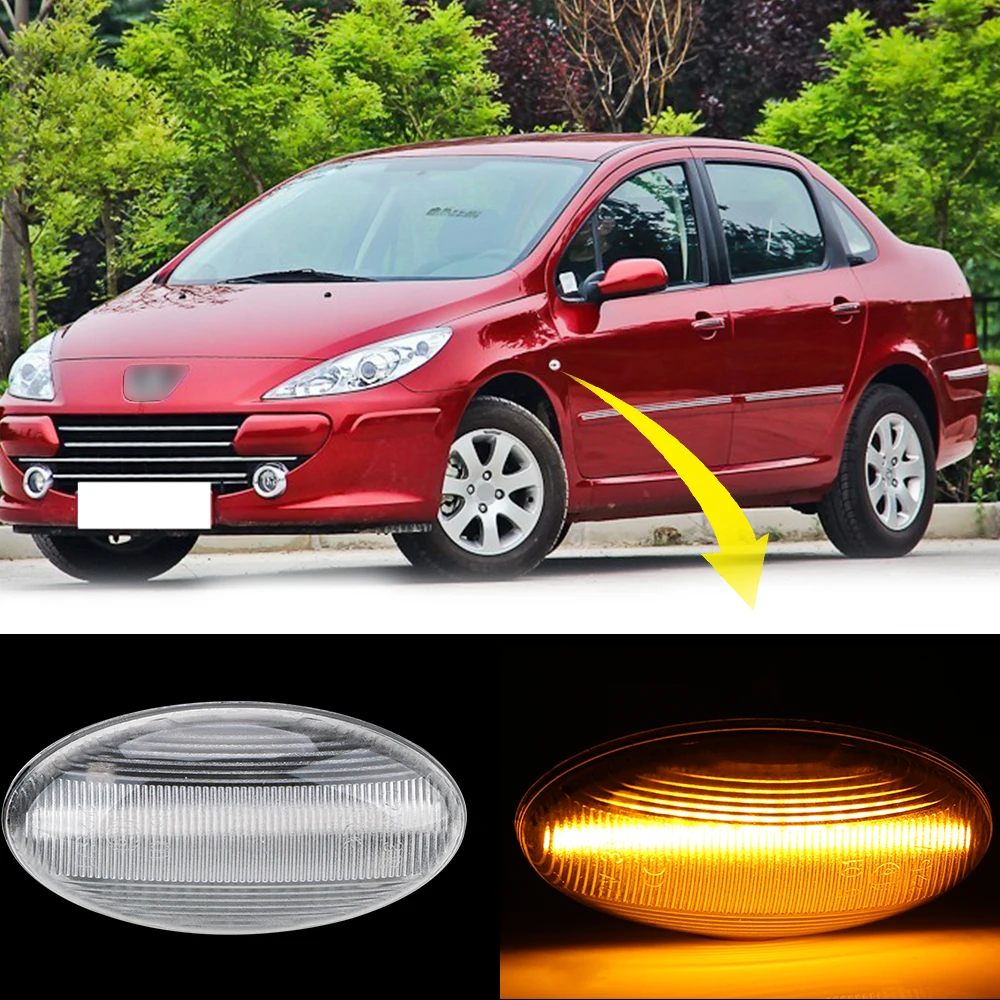 

Turn Signal Light LED Car Dynamic Side Marker Blinker Light Flowing Water Light A Pair Signal Lamp